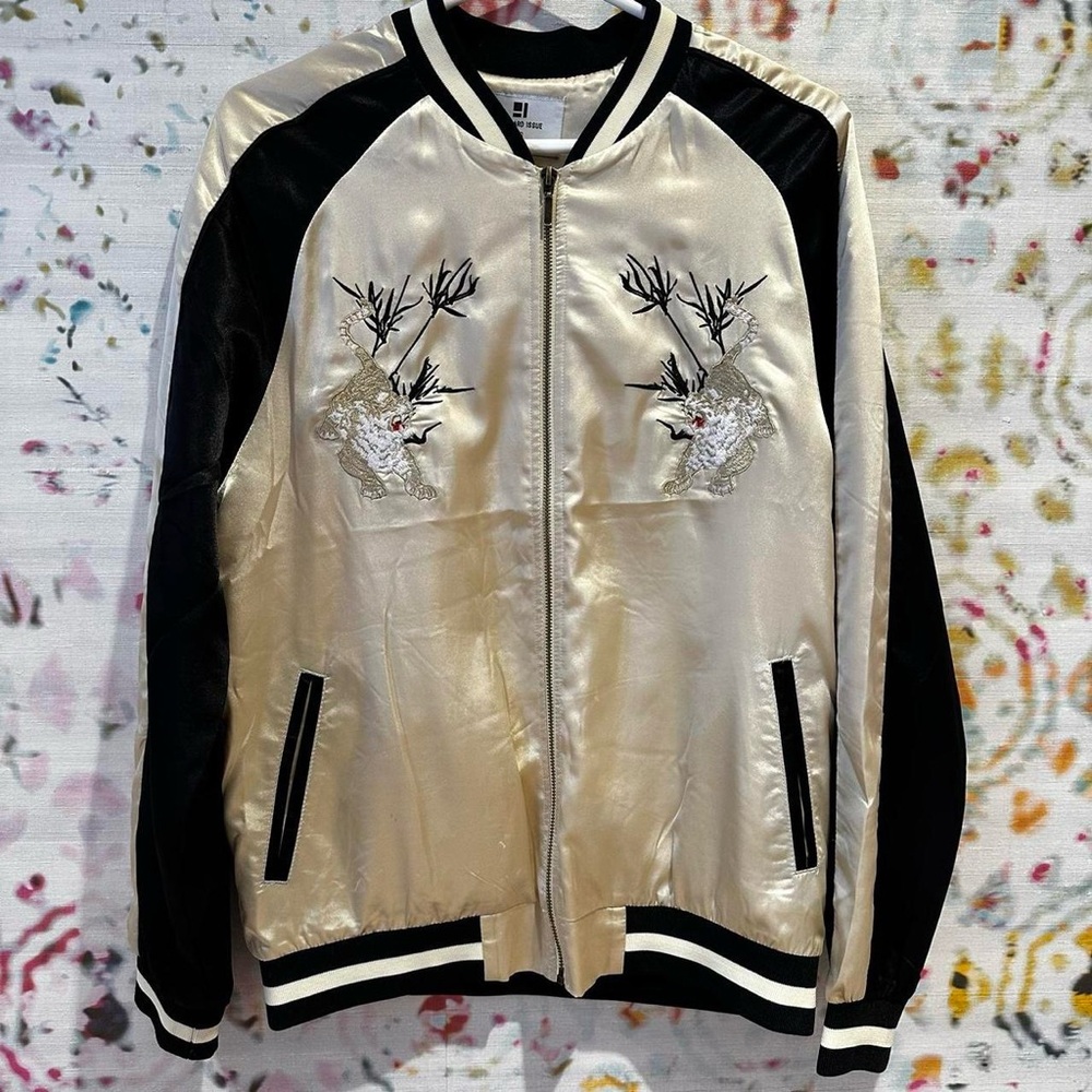 Standard Issue Tiger Souvenir Jacket Off White and black